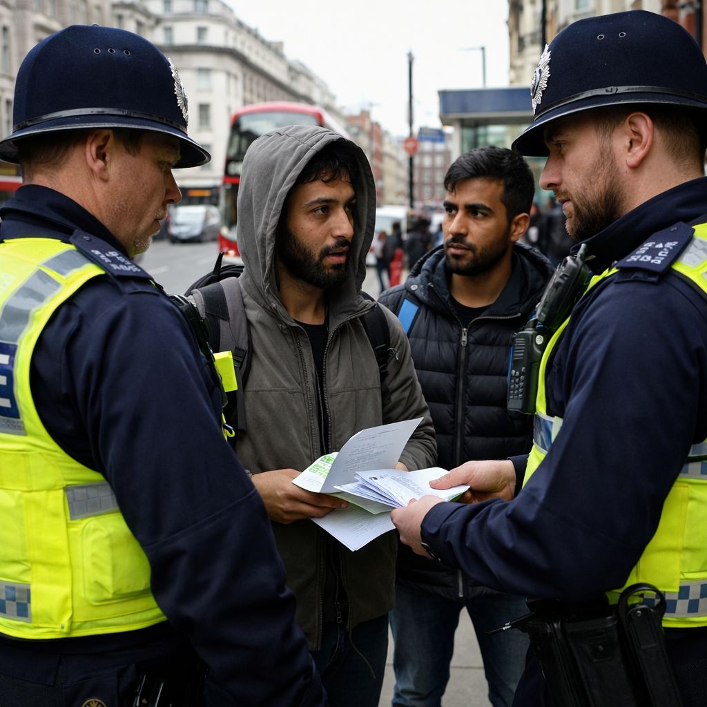 UK police questioning immigration status during street stop
